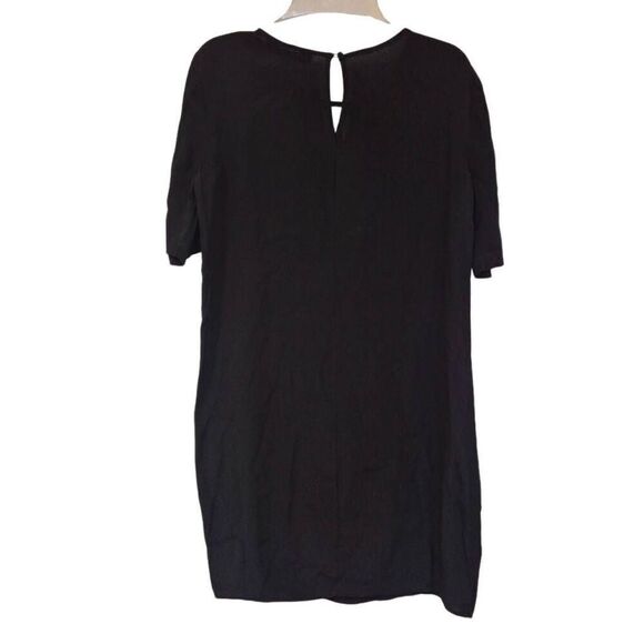 BCBG Maxazria Women's Black Poly/Rayon Short Sleeve Above Knee Dress - Picture 2 of 8